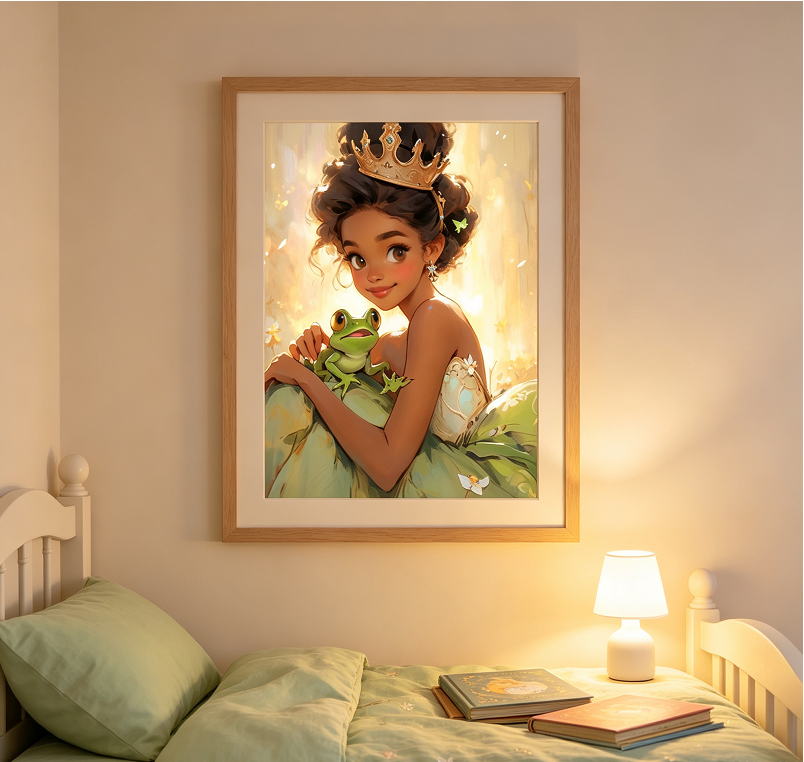 Enchanted Frog Princess Fairytale Wall Art 👑