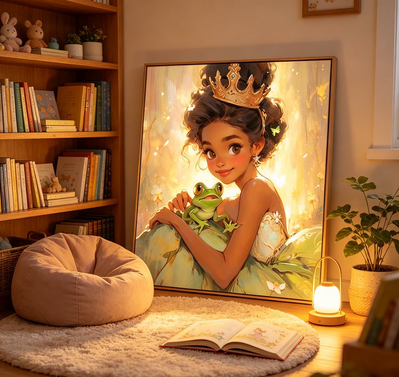 Enchanted Frog Princess Fairytale Wall Art 👑