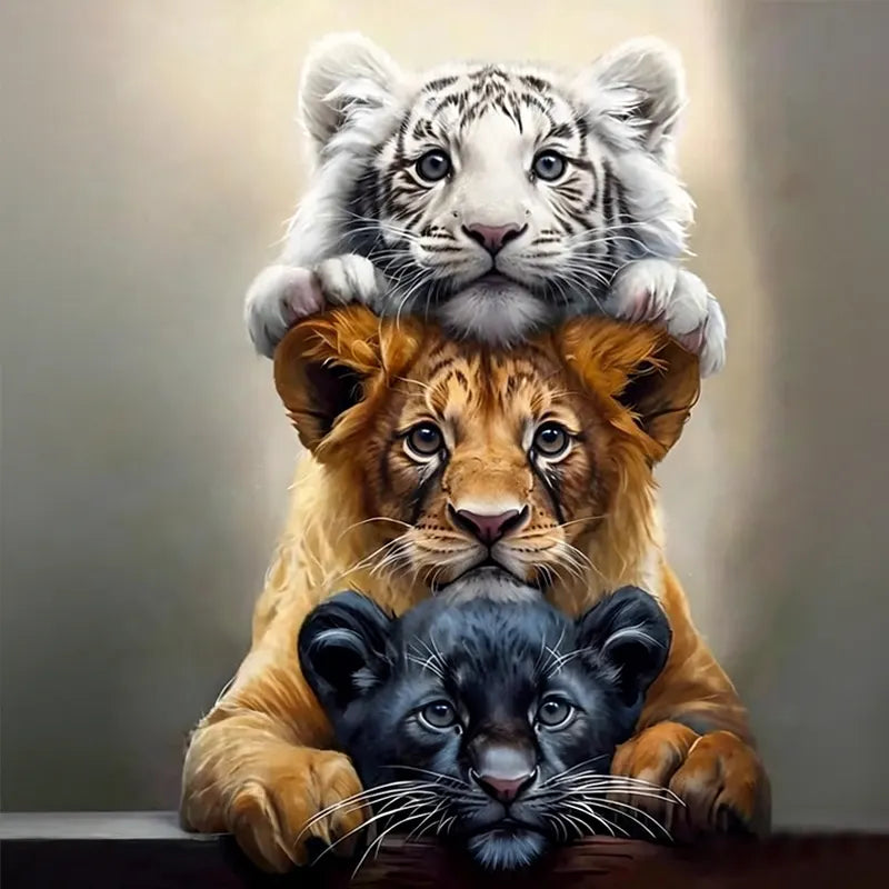 Majestic Tiger Diamond Art 11.8x15.8in