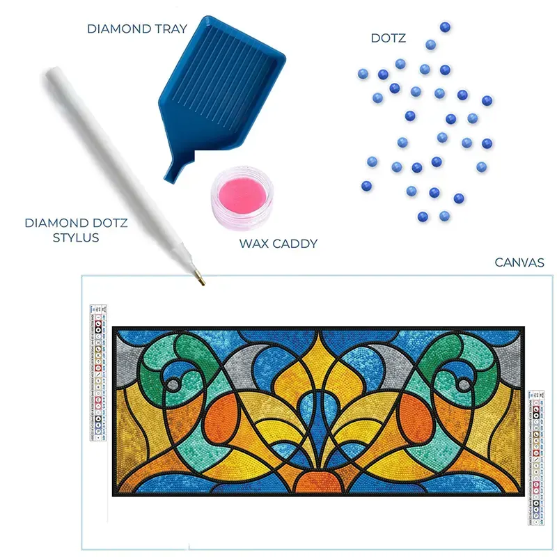 Stained Glass Diamond Art 22.8×9.5in