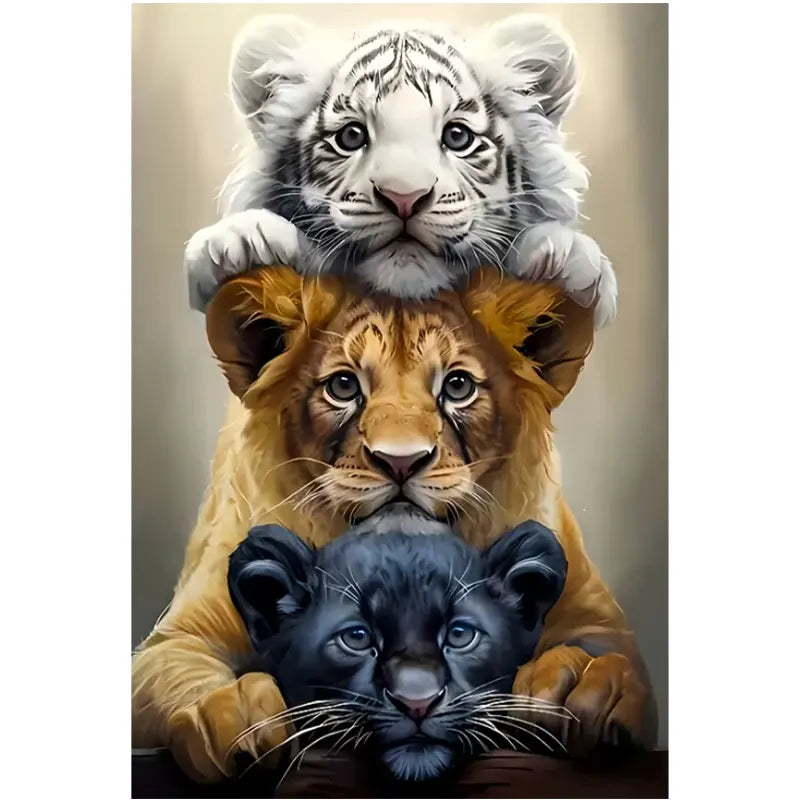 Majestic Tiger Diamond Art 11.8x15.8in