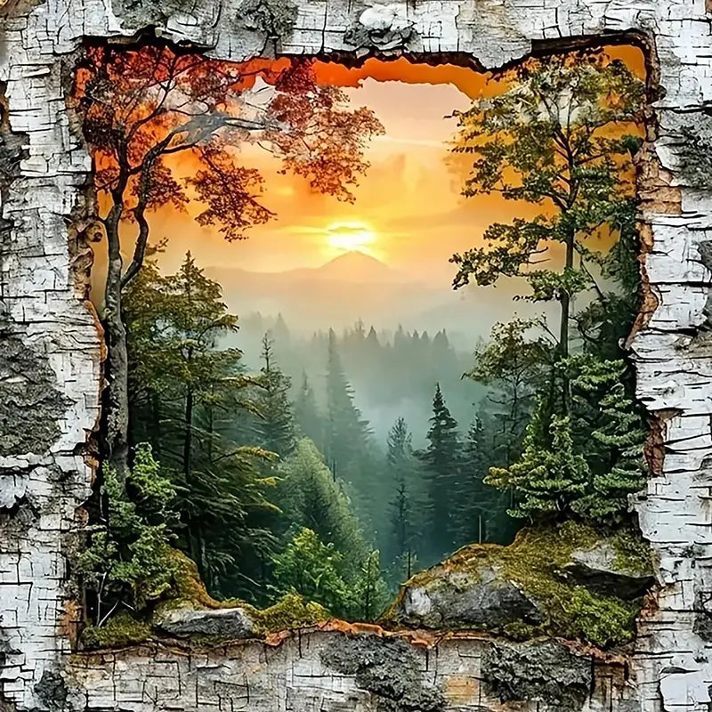 Emerald Woodland Escape – 13.7" x 13.7"