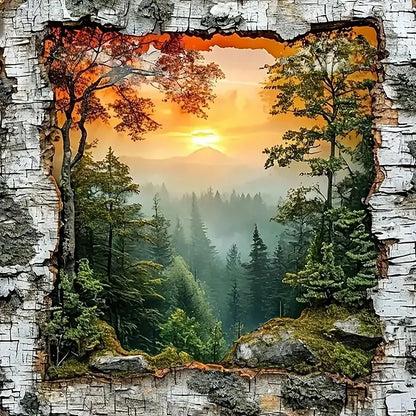 Emerald Woodland Escape – 13.7" x 13.7"
