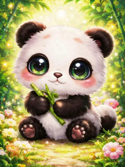 Cute Baby Panda Bamboo Forest