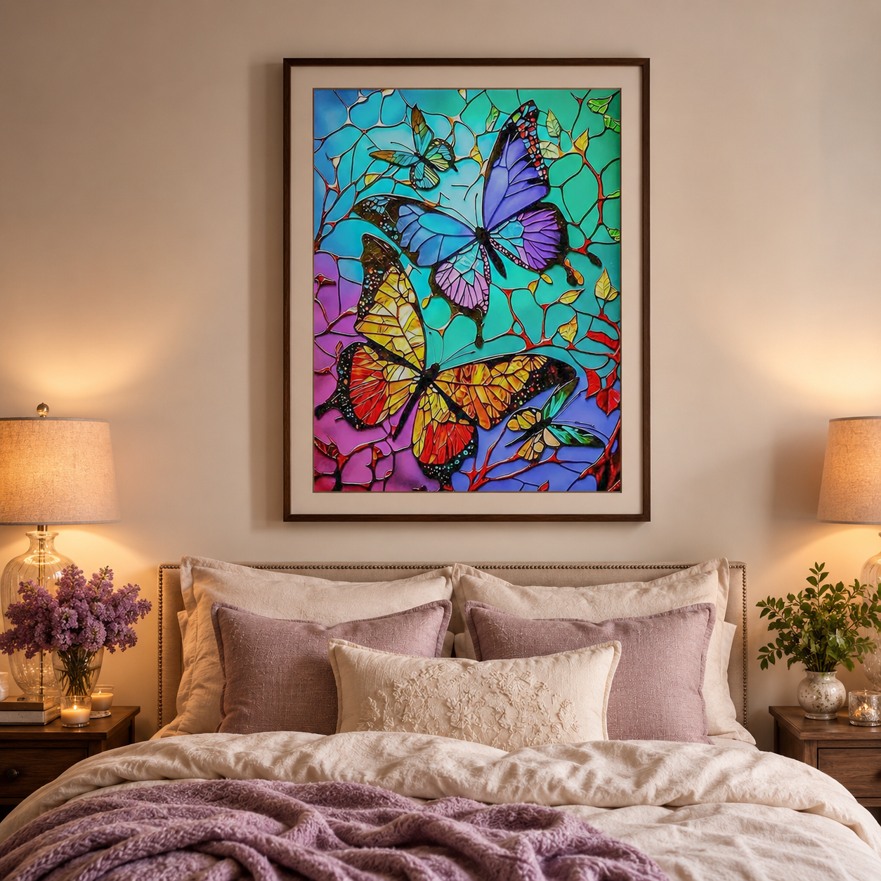 Stained Glass Butterfly Wall Art DW39-11.8"x 15.7&