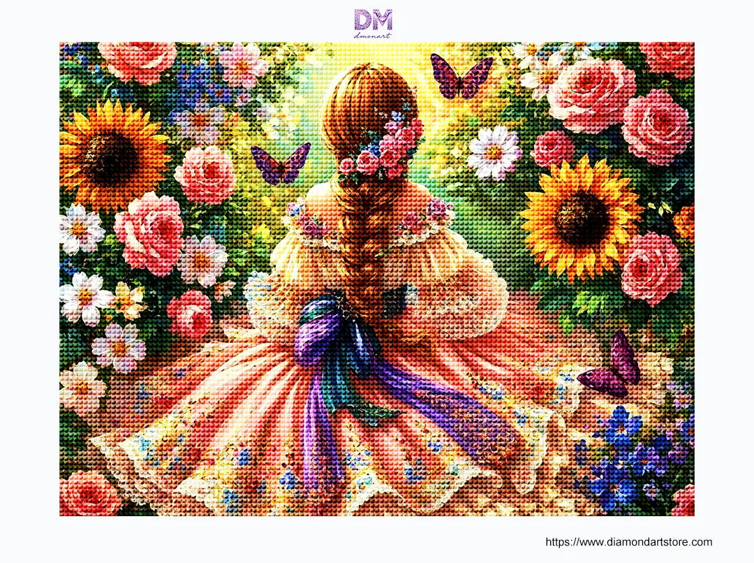 Sunflower Garden Maiden Floral Wall Art 🌻