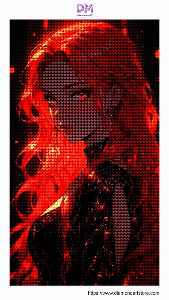Crimson Flame Goddess Fantasy Wall Art 🔥