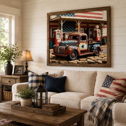 Vintage Americana Truck Wall Art HX03—11.8&