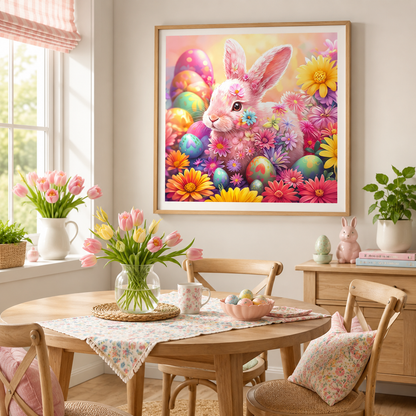 Easter Bunny Floral Wall Art DW31—11.8&