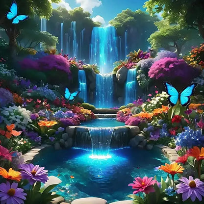 Crystal Falls Retreat – 13.7" x 13.7"