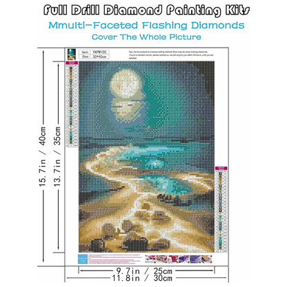 Silver Tide Moonscape – 12.0" x 16.0"