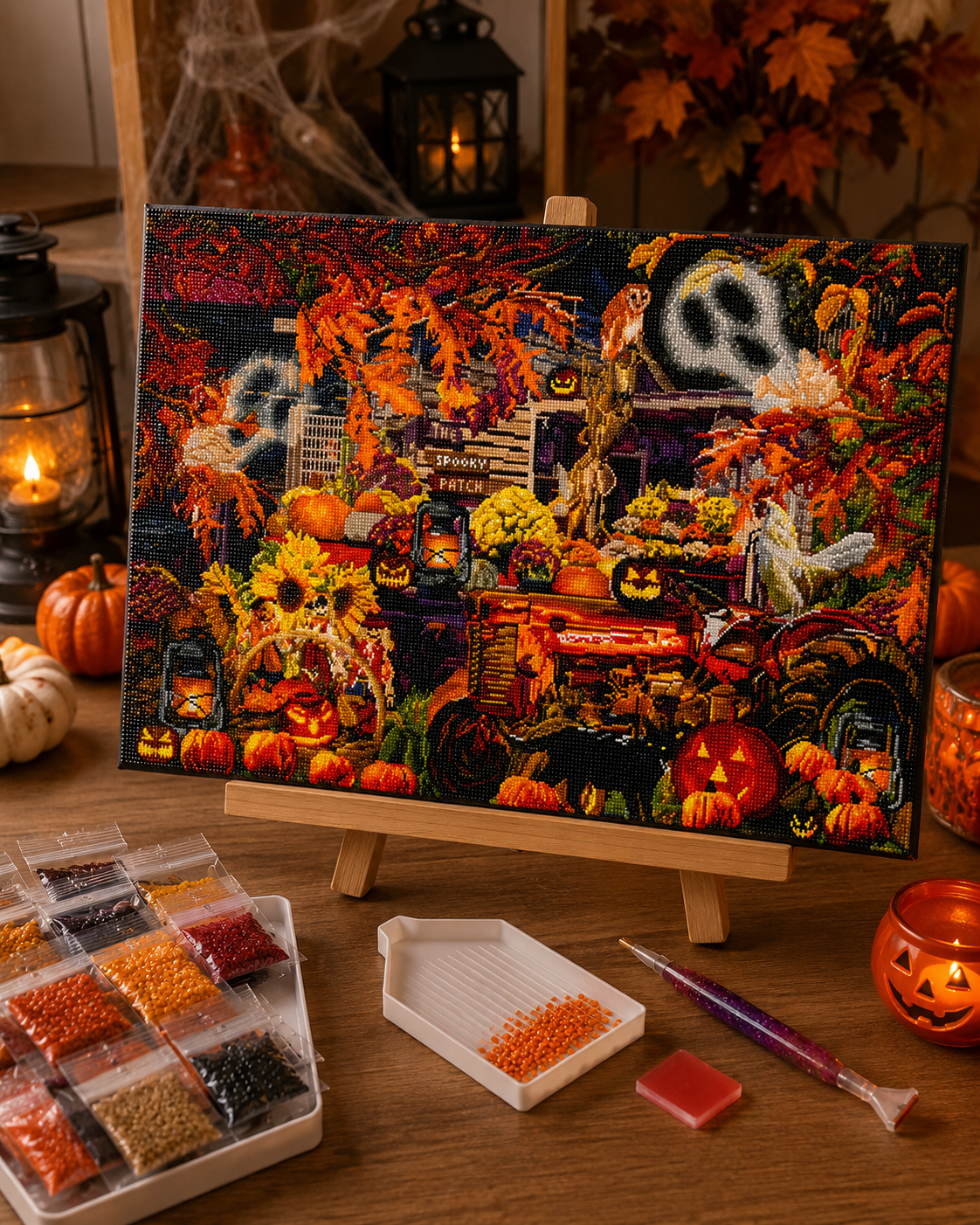 🎃 Spooky Pumpkin Patch Diamond Painting-15.7"x11.8"