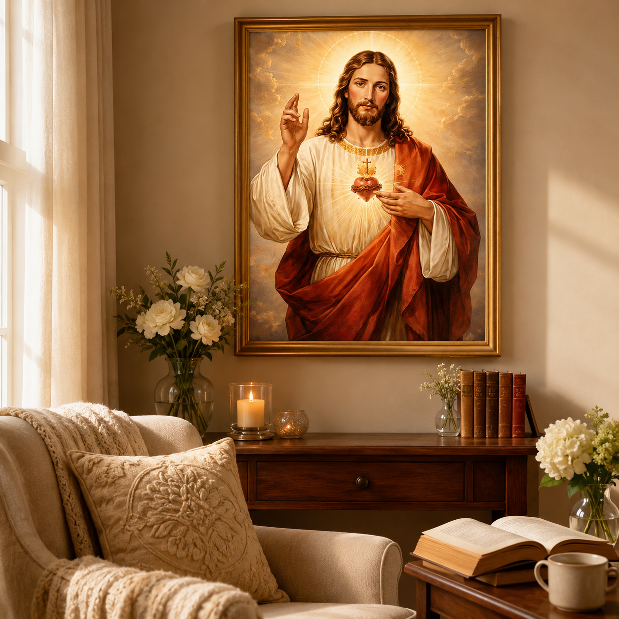 Sacred Heart Jesus Wall Art ZJ03-11.8"x 15.7&