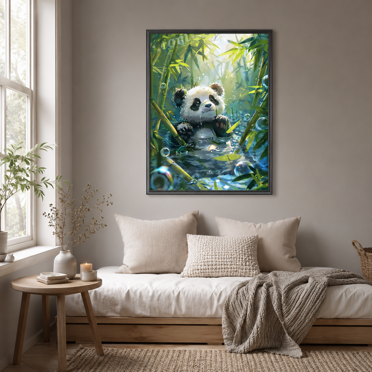 Cute Baby Panda in Bamboo Forest Diamond Painting Kit