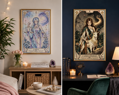 Mystic Zodiac Diamond Painting Collection – 12 Celestial Tarot DIY Art Kits