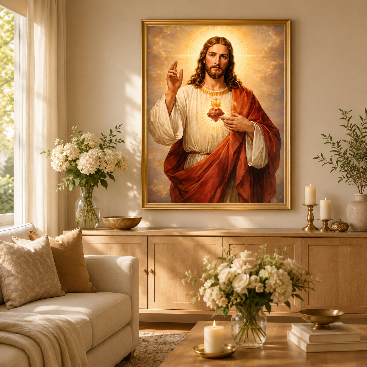 Sacred Heart Jesus Wall Art ZJ03-11.8"x 15.7&