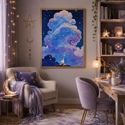 Dreamy Star Cloud Wall Art ⭐HX08-11.8"x 15.7&