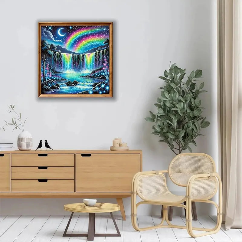 Moonlit Prism Falls – 13.7" x 13.7"