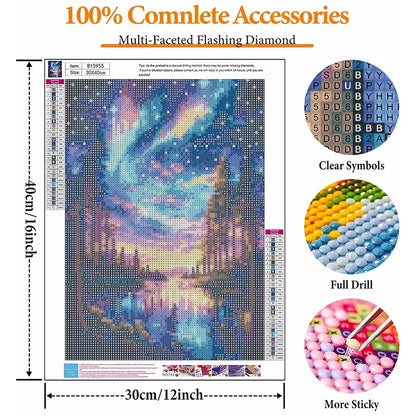 Celestial Aurora Reflections – 12.0" x 16.0"