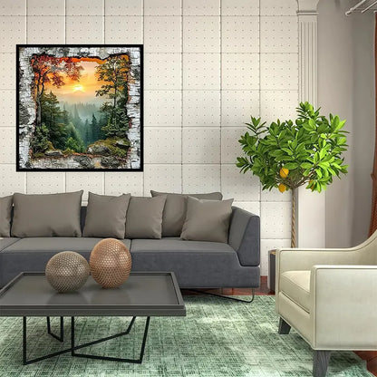 Emerald Woodland Escape – 13.7" x 13.7"