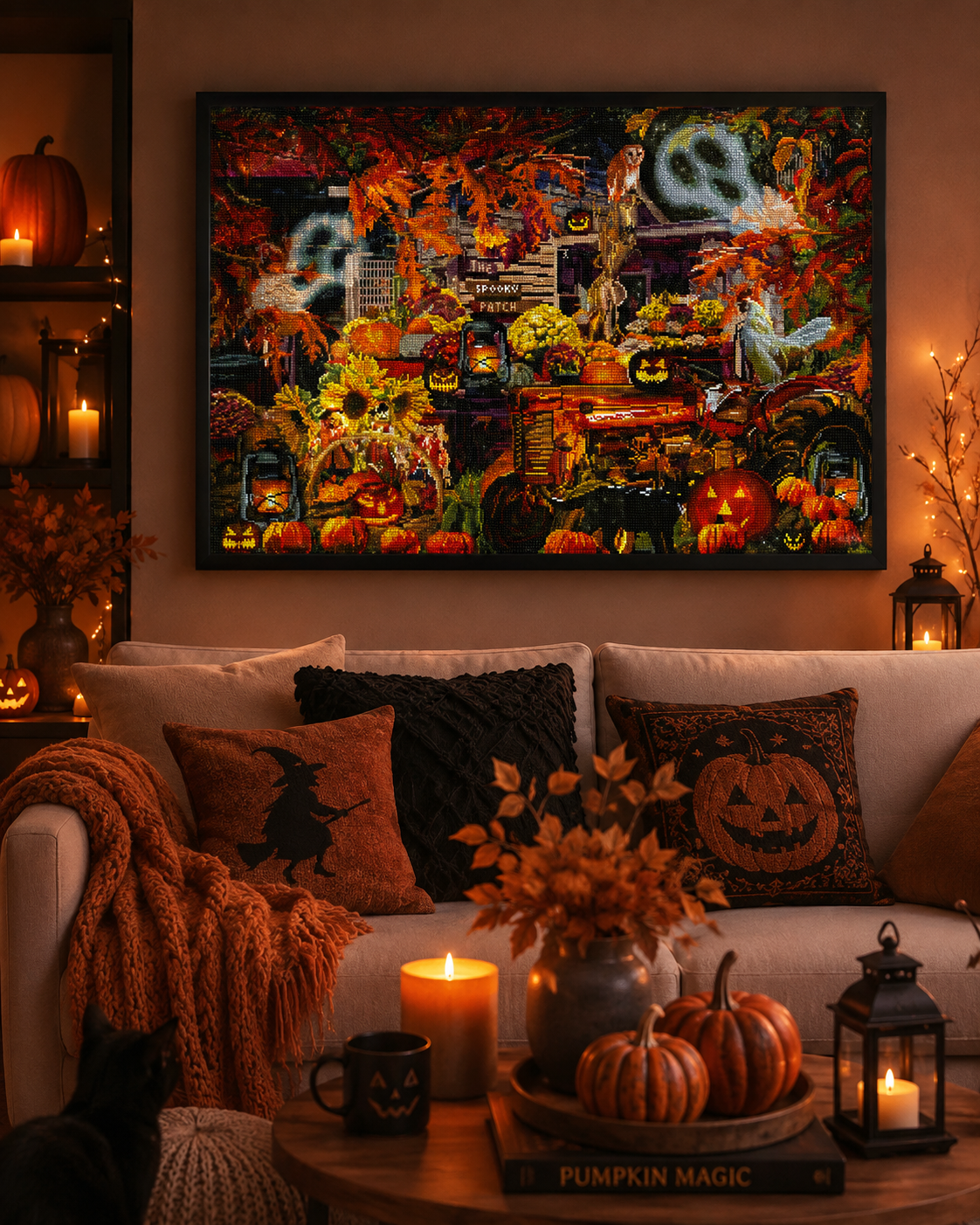 🎃 Spooky Pumpkin Patch Diamond Painting-15.7"x11.8"