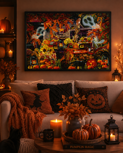 🎃 Spooky Pumpkin Patch Diamond Painting-15.7"x11.8"