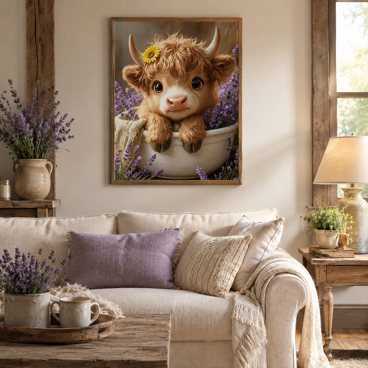Cute Highland Calf Wall Art DW9-11.8"x 15.7&