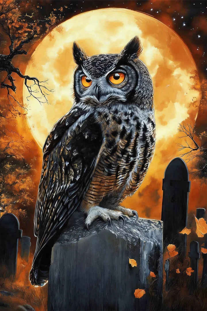 Moonlit Owl Diamond Painting