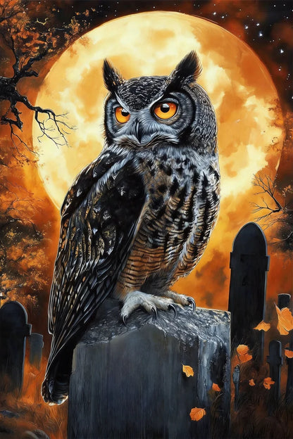 Moonlit Owl Diamond Painting