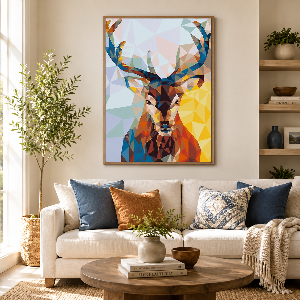 Geometric Deer Wall Art DW38-11.8"x 15.7&