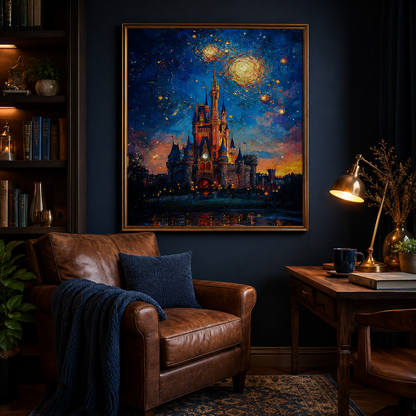 Fairy-Tale Castle Night Wall Art FJ18-11.8"x 15.7&