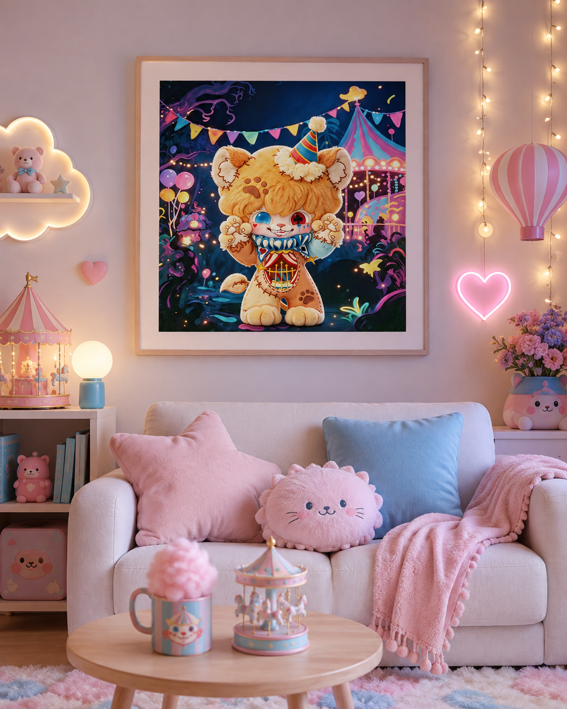Cute Carnival Cat Diamond Painting Kit-11.8" x 11.8"