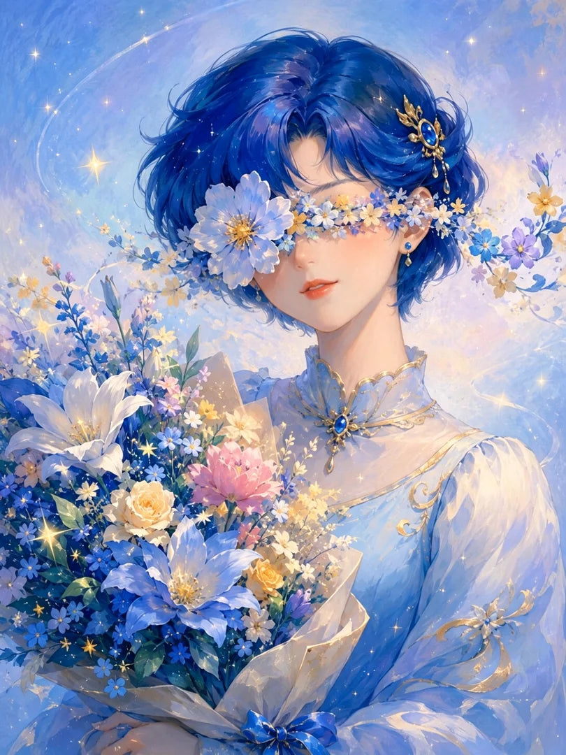 Celestial Pink Moon Princess Floral Wall Art 🌙