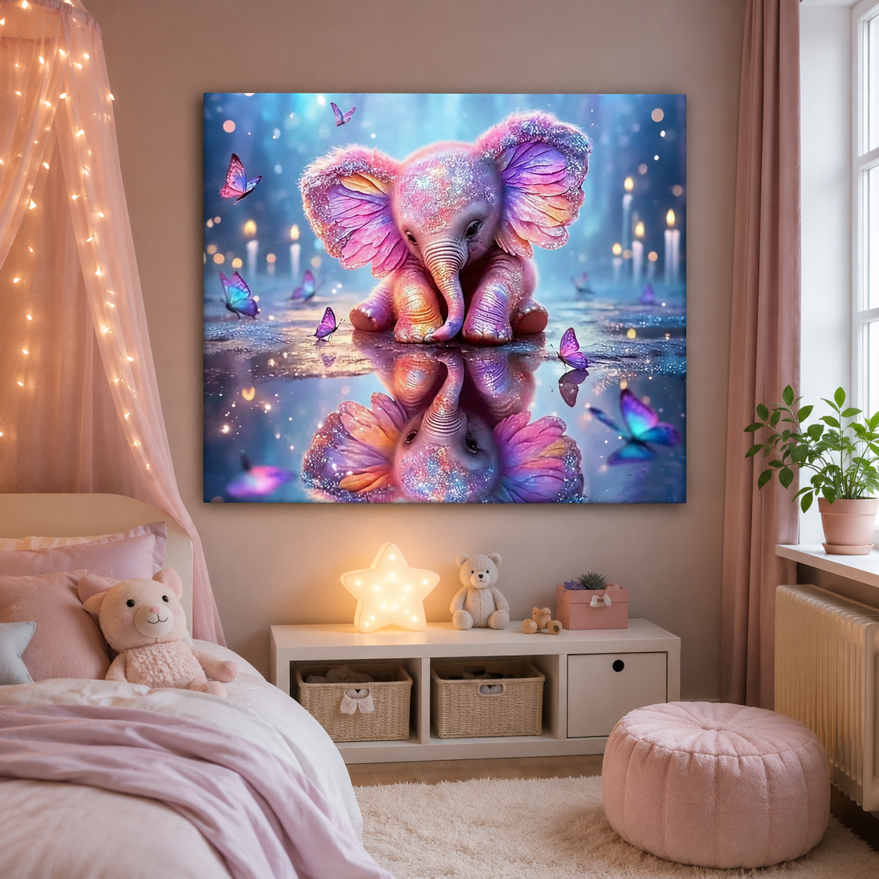 Magical Baby Elephant Wall Art DW3-11.8&