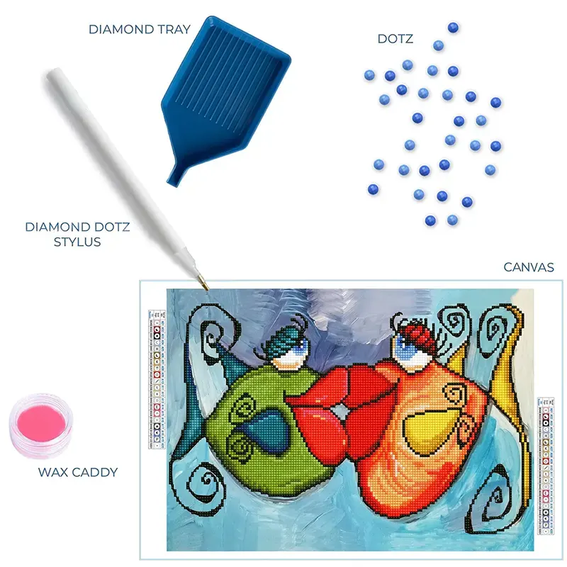 Romantic Fish Diamond Kit 16.5×11.8in