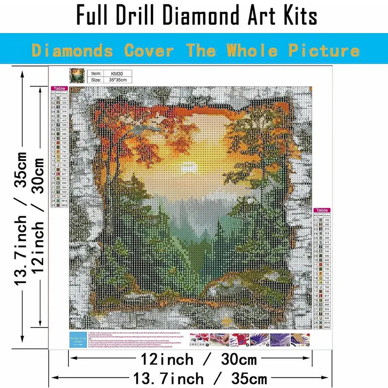 Emerald Woodland Escape – 13.7" x 13.7"