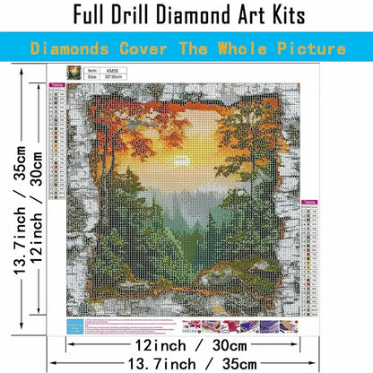 Emerald Woodland Escape – 13.7" x 13.7"