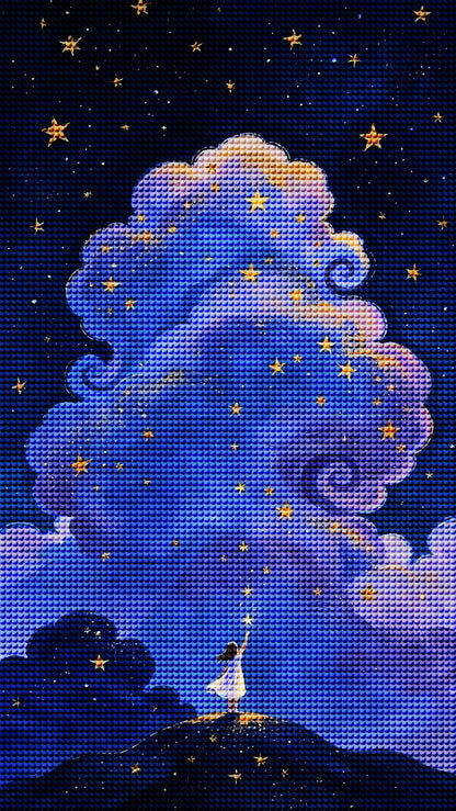 ✨ Starry Dream Cloud Diamond Painting-11.8‘-15.7’