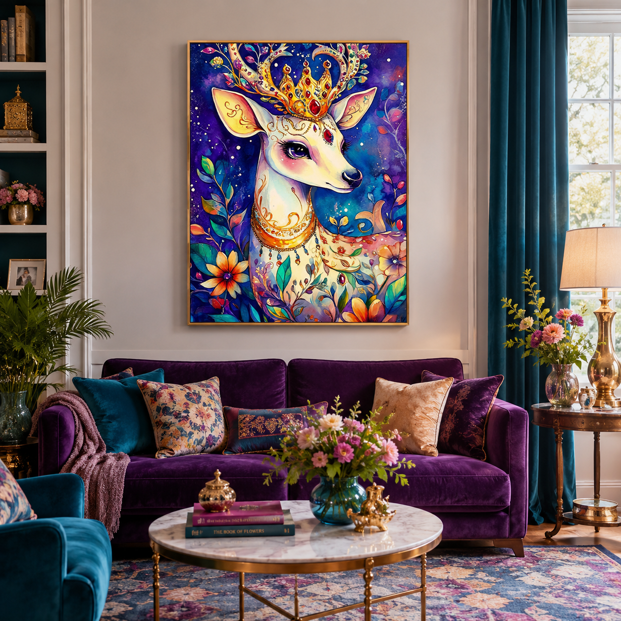 Enchanted Deer Queen Wall Art DW28-11.8"x 15.7&