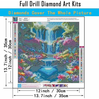 Crystal Falls Retreat – 13.7" x 13.7"