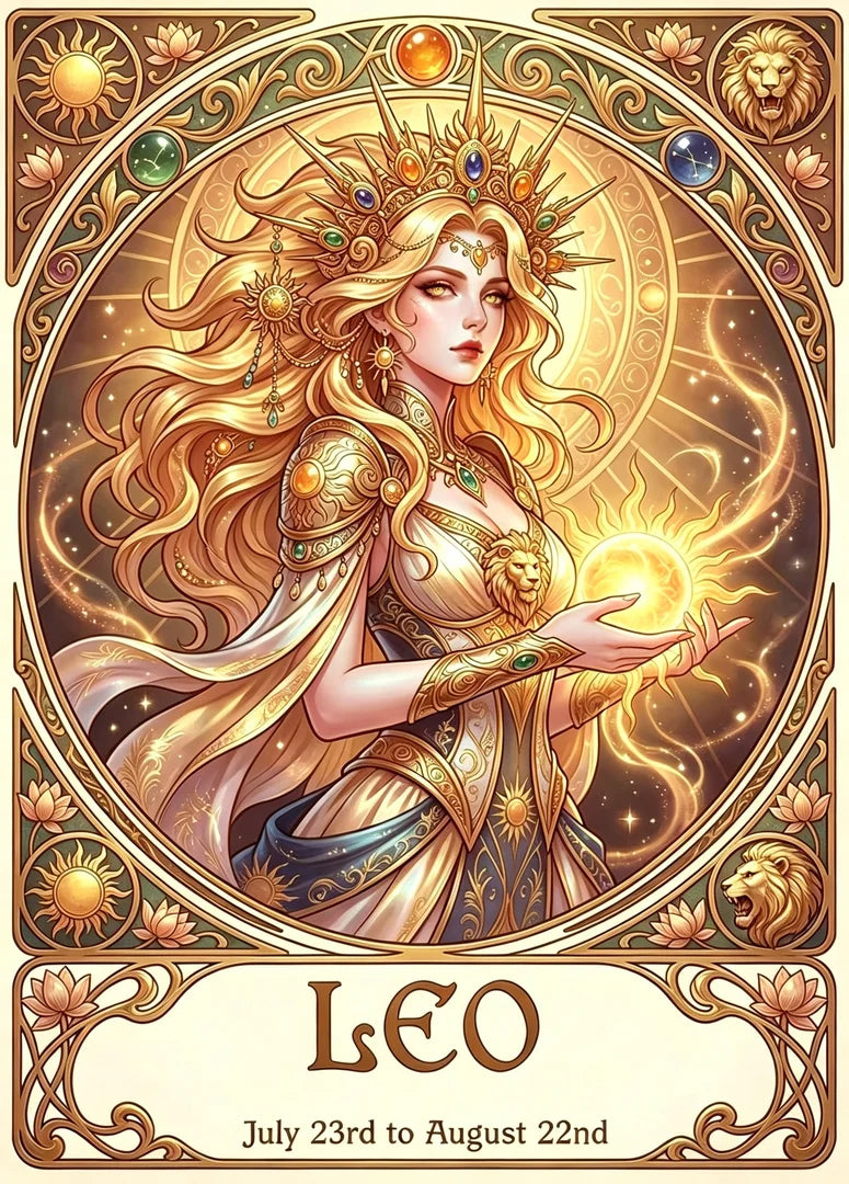 12 Zodiac Art Nouveau Diamond Painting Kits – Vintage Celestial Goddess DIY Wall Art