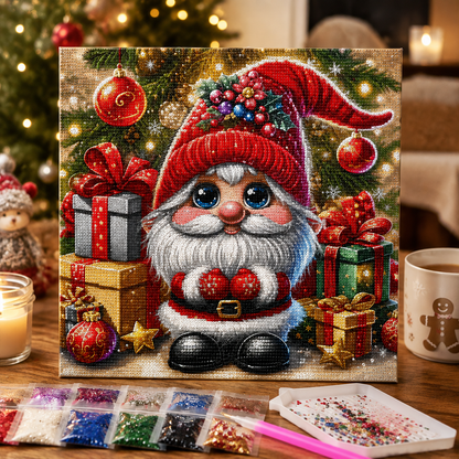 Christmas Gnome Diamond Painting Kit-11.8" x 11.8"