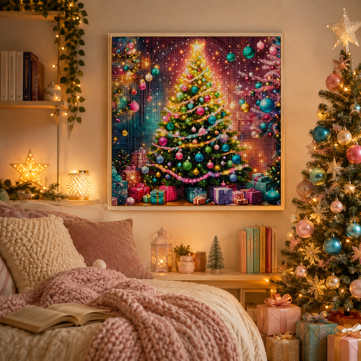 Colorful Christmas Tree Diamond Painting Kit-11.8" x 11.8"