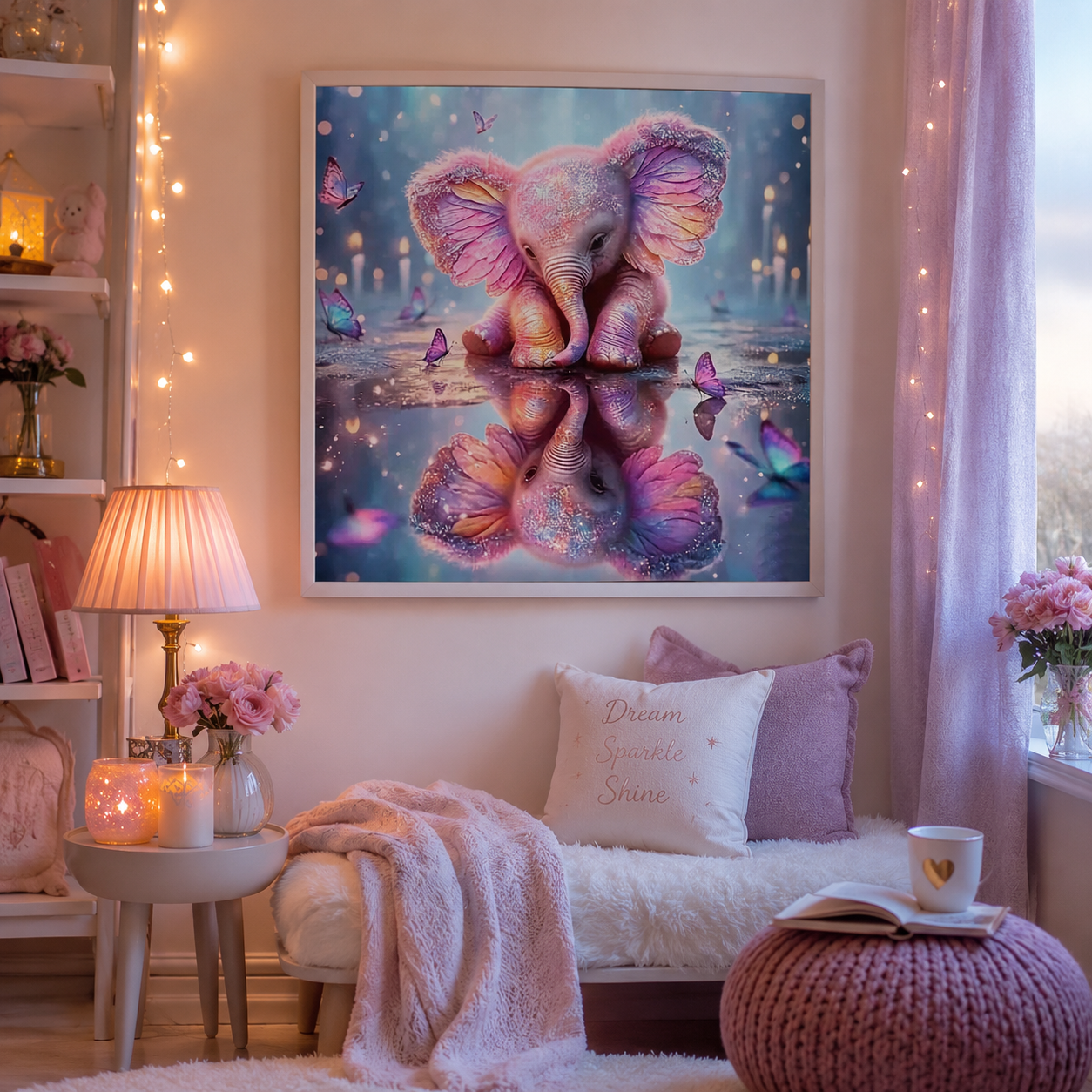 Magical Baby Elephant Wall Art DW3-11.8&