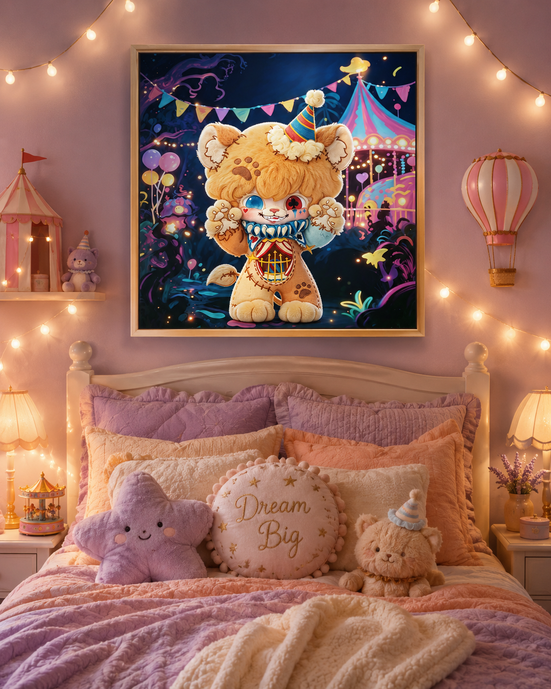Cute Carnival Cat Diamond Painting Kit-11.8" x 11.8"