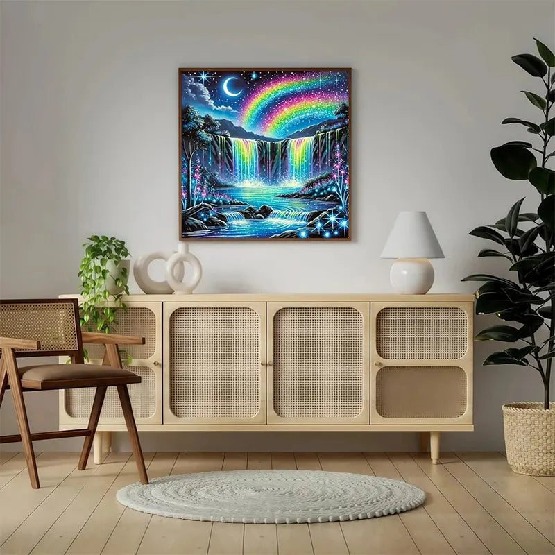 Moonlit Prism Falls – 13.7" x 13.7"