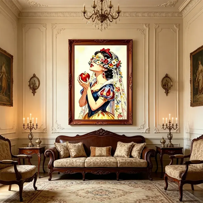 Fairy Tale Apple Princess Wall Art RW14-11.8"x 15.7&