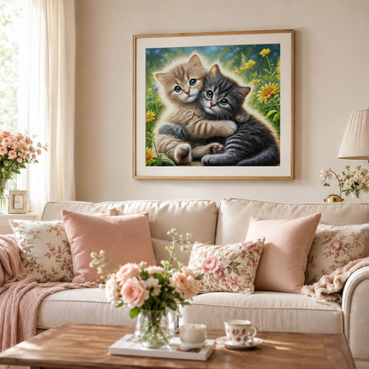 Cute Kitten Hug Wall Art DW23—11.8&