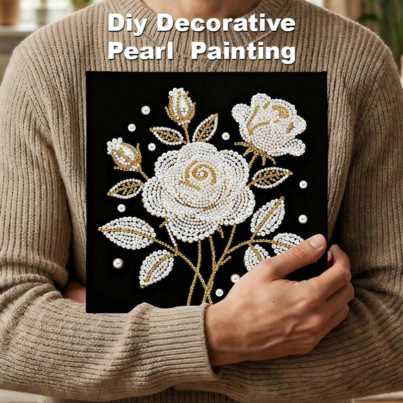 Rose Pearl Diamond Art Kit - 9.84" x 9.84"