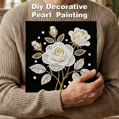 Rose Pearl Diamond Art Kit - 9.84" x 9.84"